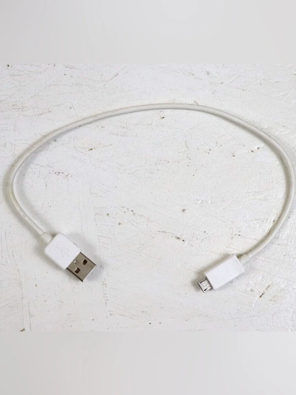 White Micro USB Charging Cable - Universal Cell Phone Accessory